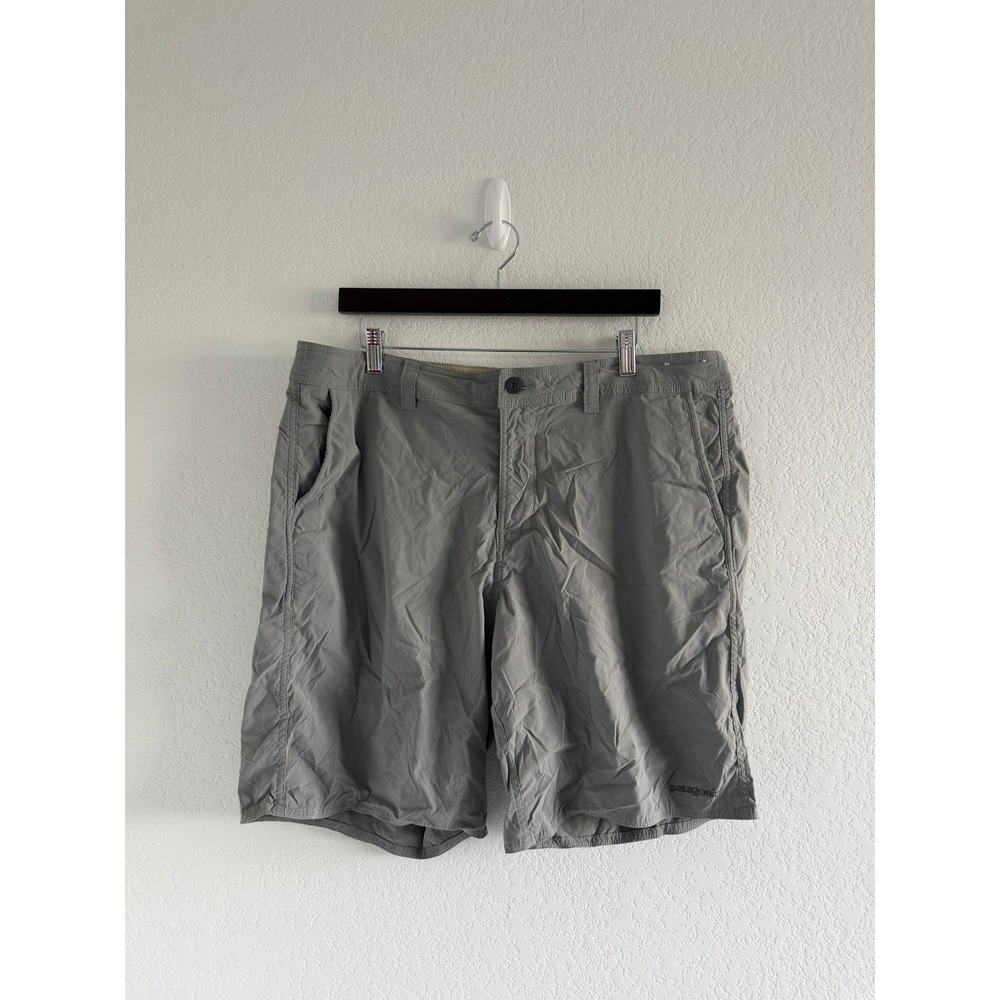 Patagonia Outdoor Gorpcore Shorts Size 38 Grey Lightweight Quick Dry Hiking